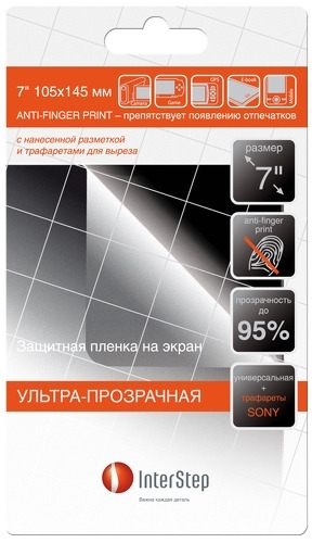 InterStep универ. ультрапрозрач 7"+трафареты HTC