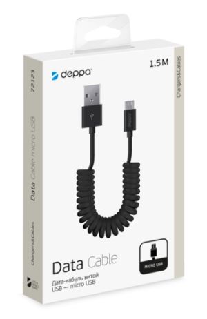 Deppa USB-microUSB витой 1.5м