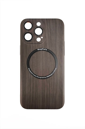 BLUESEED iPhone 15 Pro MAX магнитный чехол, с беспроводной зарядкой (коричневый)