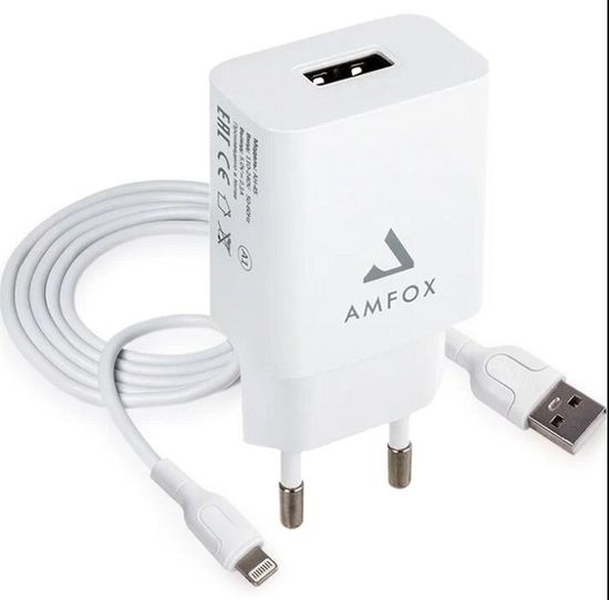 AMFOX AH-45 1USB для Lightning (2.1A)