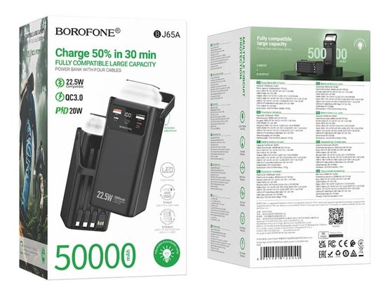 Borofone BJ65A 500000mAh ( PD 20W+быстрая зарядка 22.5W )
