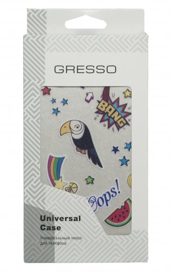 Gresso Эмоджи-тукан гор. с силикон. шеллом. (размер 4,9-5,2?) серебро