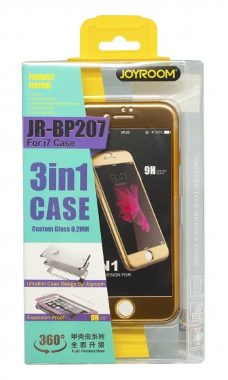 Joyroom iPhone 7 Gold Beetls-M Series Glossy PC+защитное стекло