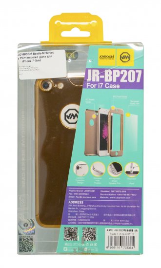 Joyroom iPhone 7 Gold Beetls-M Series Glossy PC+защитное стекло
