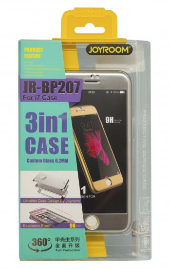 Joyroom iPhone 7 Silver Beetls-M Series Glossy PC+защитное стекло