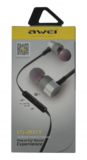 Awei ES20TY (серый) с микрофоном и регулятором громкости