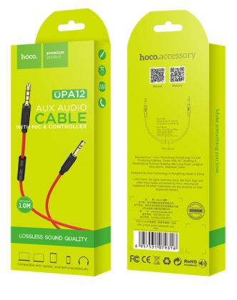 Hoco UPA12 с микрофоном для AUX 3.5mm (1м)