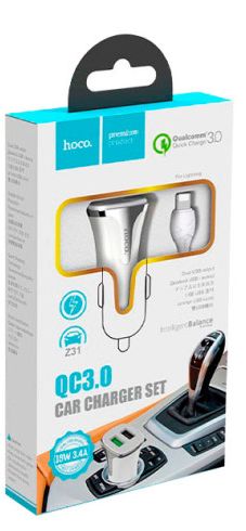 Hoco Z31 2USB для Lightning (QC3.0 быстрая зарядка)