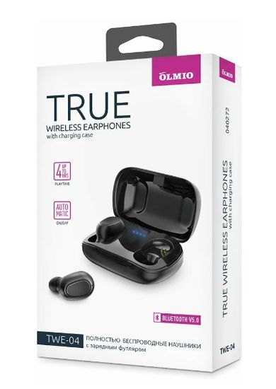 Olmio Наушники беспроводные TWE-04 True Wireless