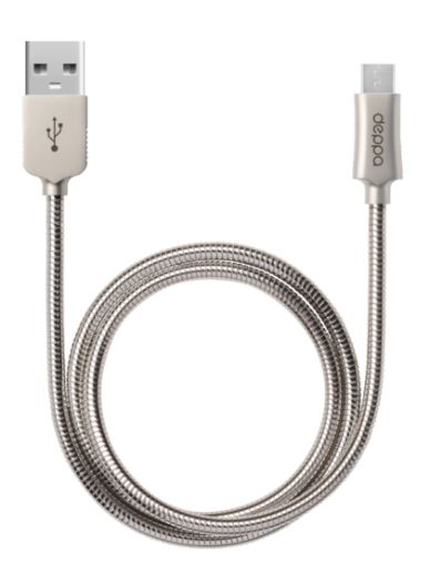 Deppa Metal USB - micro USB алюминий 1.2м стальной