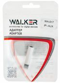 Переходник на наушники WALKER WA-017 iPhone (папа) > AUX (IOS 13.3) (белый)