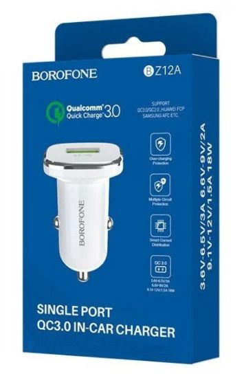 Borofone BZ12A 1USB 3.0A (QC3.0 быстрая зарядка)
