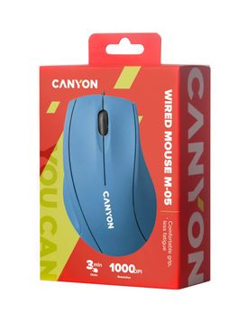 Canyon M-05. Проводная мышь (голубой)