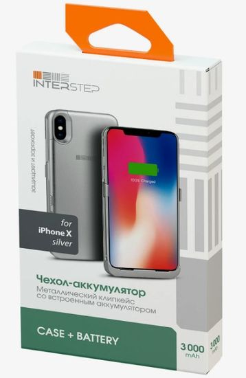 InterStep Клип-кейс для iPhone X/Xs (3000mAh)