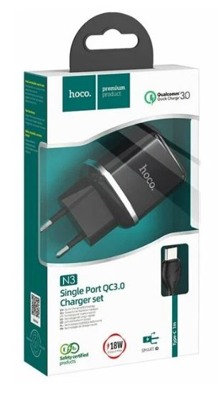 Hoco N3 1USB для Type-C (QC3.0 быстрая зарядка)