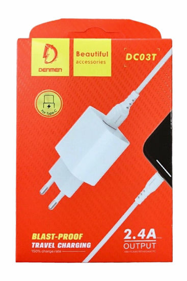 Denmen DC03T 1USB для Type-C (2.4А)