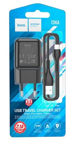 Hoco C96A 1USB для Lightning (2.1A)