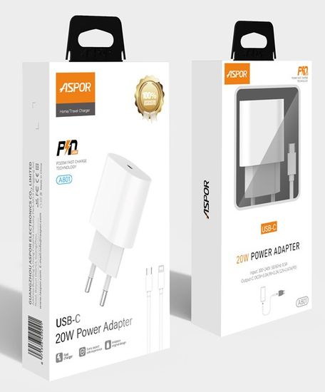 ASPOR A801 PD для Lightning 20W (белый)