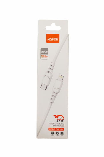 ASPOR A099 PD 27W для Lightning (1м) (белый)