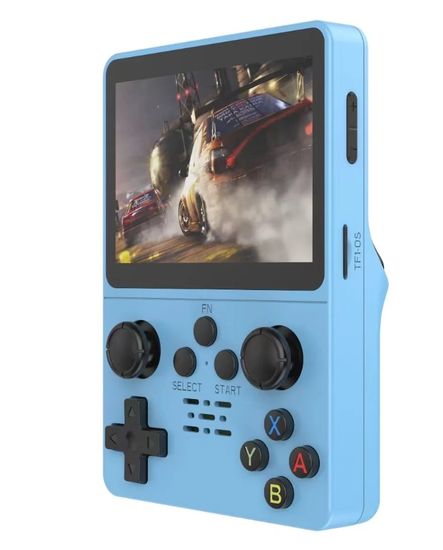 multibrand R35S игровая консоль, LCD IPS 640*480, WiFi/Bluetooth, Type-C/microSD/3200mAh, голубой