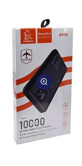 Denmen DP38 (10000mAh) 2USB+PD, LCD 2.1A QC3.0 белый