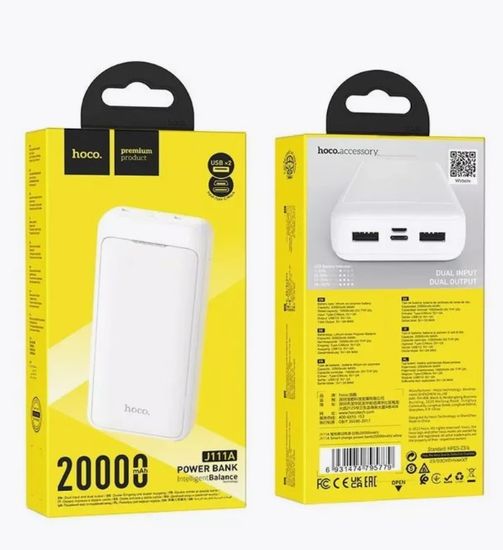 Hoco J111A 20000mAh 2USB, 2A (белый)