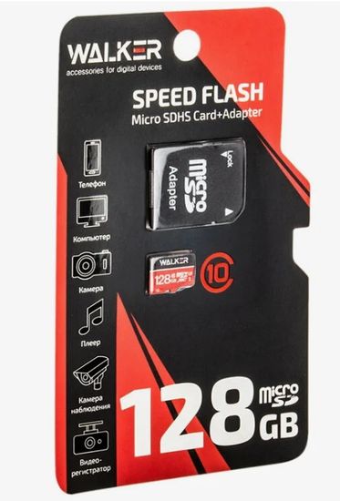 WALKER microSD 128Gb Class 10