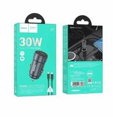 Автомобильные зарядные устройства Hoco Z57 PD 30W/3A, для Lightning QC3.0 быстрая зарядка