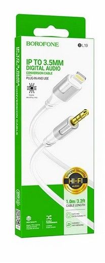 Borofone BL19 Lightning>AUX (1м)