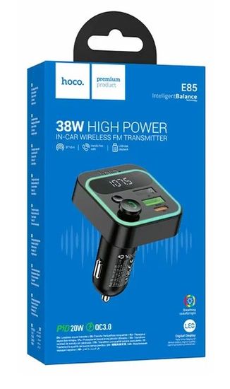Hoco E85 Tiger , 1USB+PD 38W + QC3.0 Bluetooth 5.4