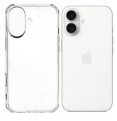 Клип-кейс силиконовый прозрачный PERO Apple iPhone 16 усиленный