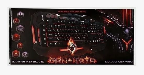 Dialog Игровая KGK-45U , мембранная игровая с подсветкой (черный)